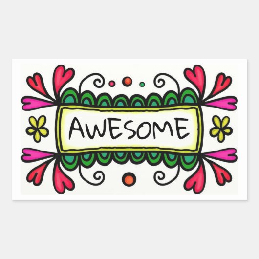 学校素晴らしのシール 長方形シール (正面)