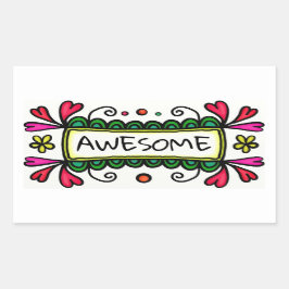 学校素晴らしのシール 長方形シール