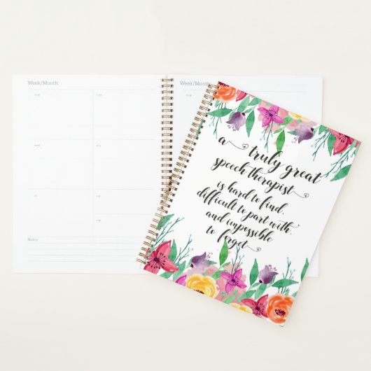 学校素晴らしのスピーチセラピスト感謝していSLPを贈る プランナー手帳 (ディスプレー)