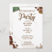 学校素朴先生退職パーティーテンプレート 招待状 (正面/裏面)