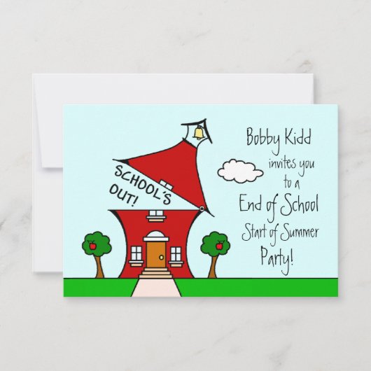 学校終了/夏の始まりパーティー招待状 招待状 (正面)