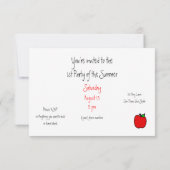 学校終了/夏の始まりパーティー招待状 招待状 (裏面)