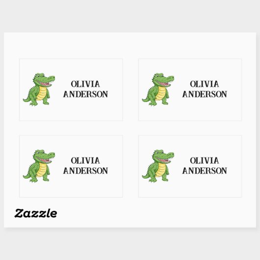 学校給料名の名前ラパーソナライズされたベル 長方形シール (シート)