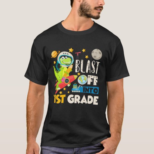 学校給食の1年生1日目に爆破する Tシャツ (正面)