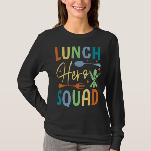 学校給食ヒーロースクワッドカフェテリアの労働者 Tシャツ (正面)