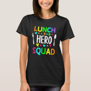 学校給食ヒーロースクワッドカフェテリア労働者2 Tシャツ