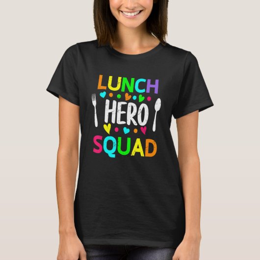 学校給食ヒーロースクワッドカフェテリア労働者2 Tシャツ (正面)