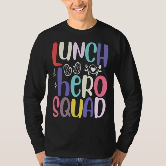 学校給食ヒーロースクワッドカフェテリア労働者2 Tシャツ (正面)
