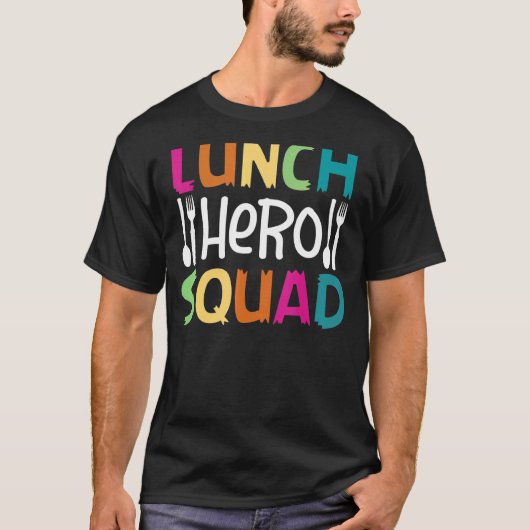 学校給食ヒーロースクワッドカフェテリア労働者2 Tシャツ (正面)