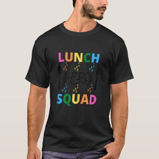 学校給食ヒーロースクワッドカフェテリア労働者2 Tシャツ (正面)