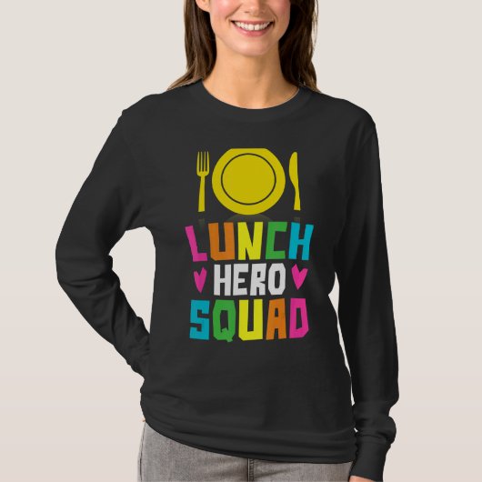 学校給食ヒーロースクワッドカフェテリア労働者2 Tシャツ (正面)