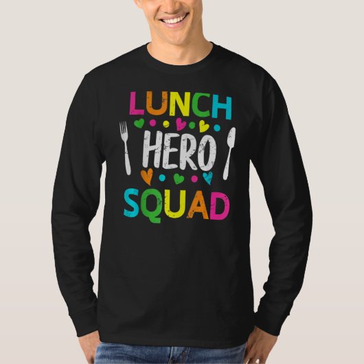 学校給食ヒーロースクワッドカフェテリア労働者2 Tシャツ (正面)