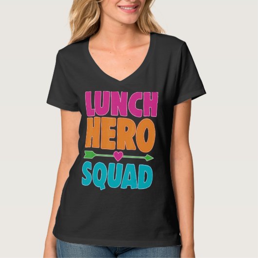 学校給食ヒーロースクワッドカフェテリア労働者6 Tシャツ (正面)