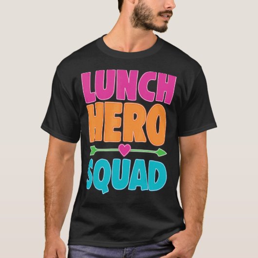 学校給食ヒーロースクワッドカフェテリア労働者6 Tシャツ (正面)
