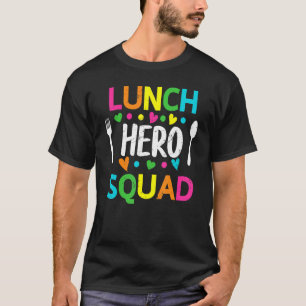 学校給食ヒーロースクワッドカフェテリア労働者7 Tシャツ