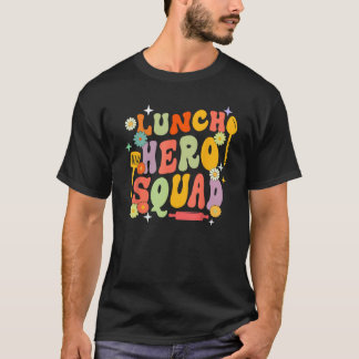 学校給食ヒーロースクーおもしろいドカフェテリア労働者Gr Tシャツ