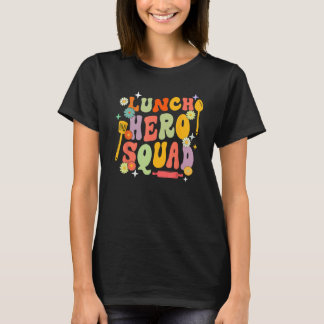 学校給食ヒーロースクーおもしろいドカフェテリア労働者Gr Tシャツ