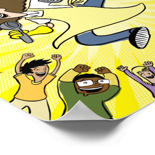 学校給食ヒーローデーのポスター ポスター (角)