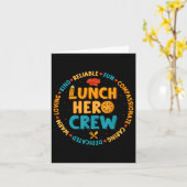 学校給食ヒーロー隊 面白い食堂スタッフTシャツ カード (黄色い花)