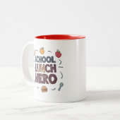 学校給食ヒーロー ツートーンマグカップ (正面左)