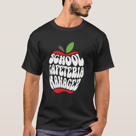 学校給食管理者 食堂 食品サービス ル Tシャツ (正面)