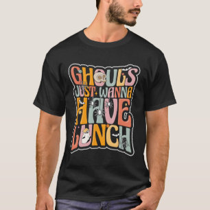 学校給食職員 メンズ ハロウィン L Tシャツ