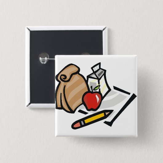 学校給食 缶バッジ (正面&裏面)