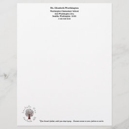 学校職員パーソナライズ レターヘッド