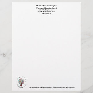 学校職員パーソナライズ レターヘッド