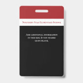 学校職員写真ID先生 バッジ (裏面)