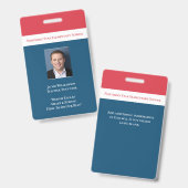 学校職員教育先生 バッジ (Front & Back)