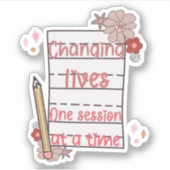 学校職業セラピスト紙鉛筆 シール (正面)