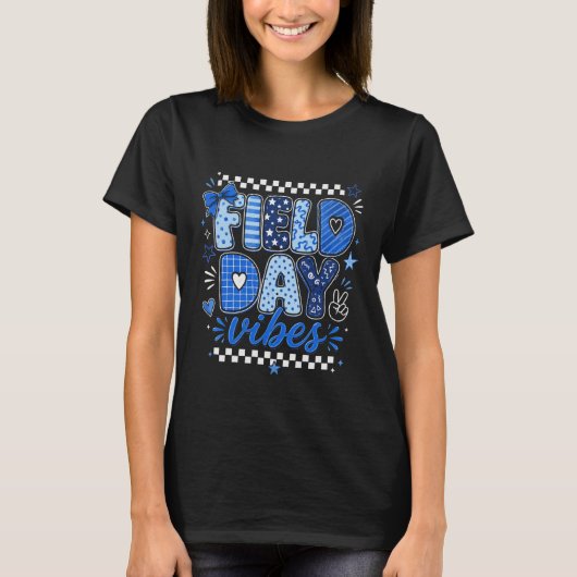 学校行事 フィールドデイ 楽しみ 先生 生徒 Tシャツ (正面)