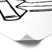 学校読の図書画の少年のヒーロー ポスター (角)