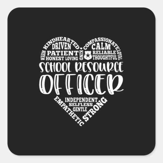 学校資源担当役員、sro、セキュリティ スクエアシール (正面)