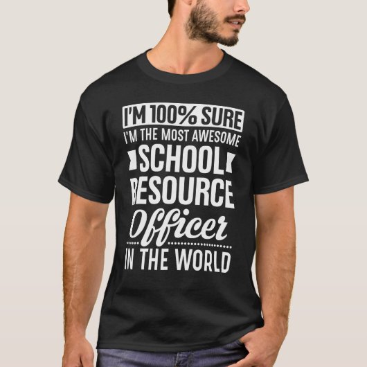 学校資源担当役員SROギフトおもしろい Tシャツ (正面)