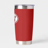 学校赤と白カラー学年 保温保冷タンブラー (左面)