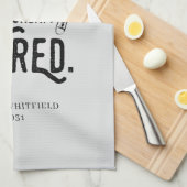 学校退職した先生元退職カスタム キッチンタオル (四つ折り)