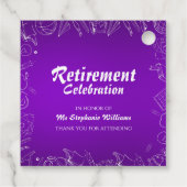 学校退職した教師お祝いパーティー フェイバータグ (裏面)