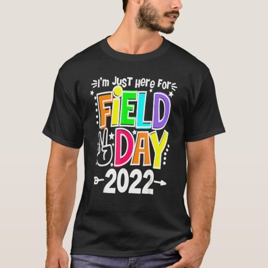 学校運動会教師 私は運動会のためだけに来た Tシャツ (正面)
