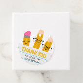 学校鉛筆先生感謝Thank You Round フェイバータグ (インサイチュ)