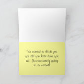 学校長の退職カード カード (内部)