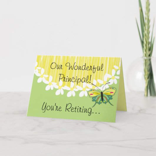 学校長の退職カード カード (正面)