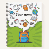 学校鞄 | 授業文具 | 名前入り ノートブック (正面)