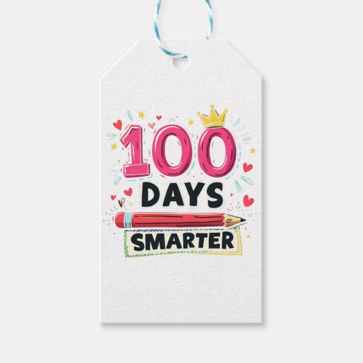 学校頭が切れる日100日先生 ギフトタグ (正面)