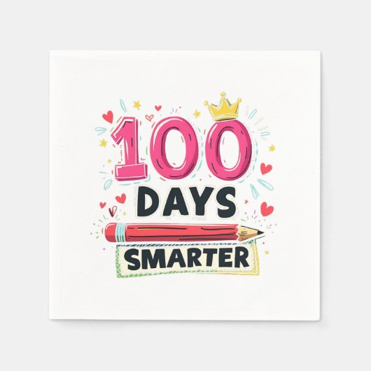 学校頭が切れる日100日先生 スタンダードカクテルナプキン (正面)