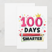 学校頭が切れる日100日先生 招待状 (正面/裏面)