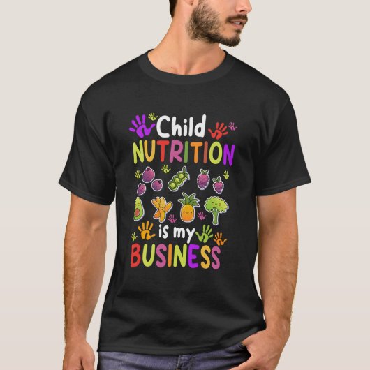学校食堂ランチレディーチャイルド栄養は私 Tシャツ (正面)