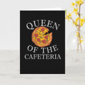 学校食堂ラ退職したンチレディ カード (黄色い花)