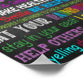 学校食堂ルールポスター ポスター (角)